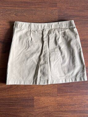 Lands End Khaki Skort Size 7 Classic A Line Casual Cotton Womens